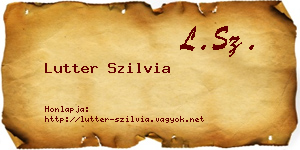 Lutter Szilvia névjegykártya